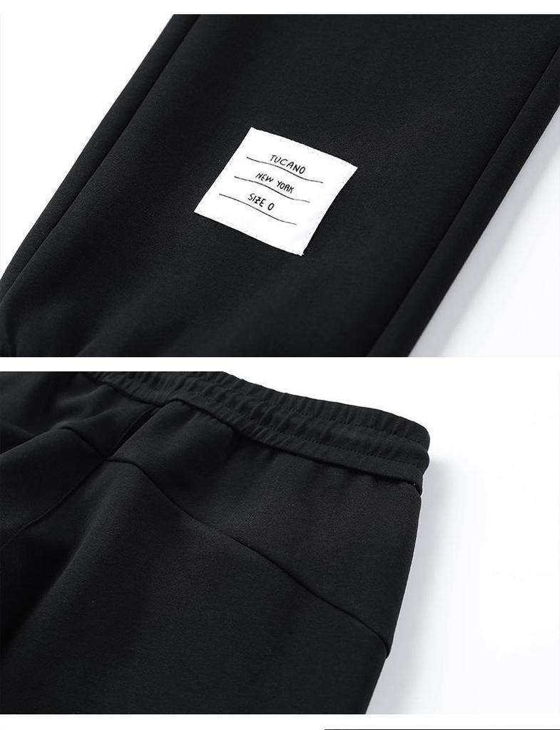 Men's Four-Bar Hoodie & Striped Sweatpants Set - Casual Sportswear Two-Piece