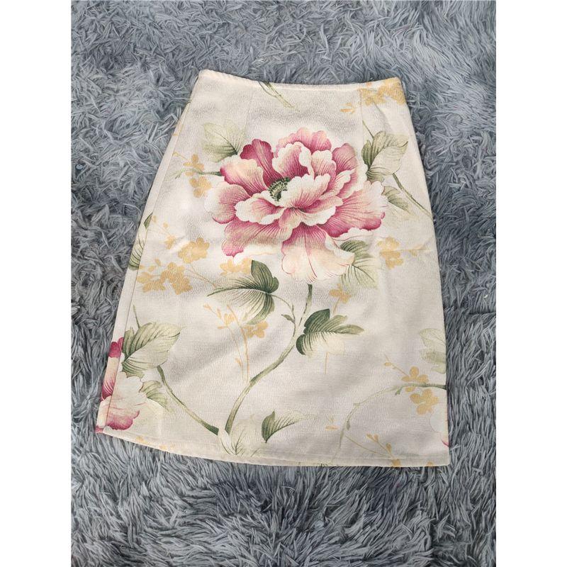 

Французский стиль Аура Лето Новый С высокой талией Красивый Элегантный Изысканный Принт Цветы Юбка-футляр Юбка А-силуэта Apricot Flower All yards