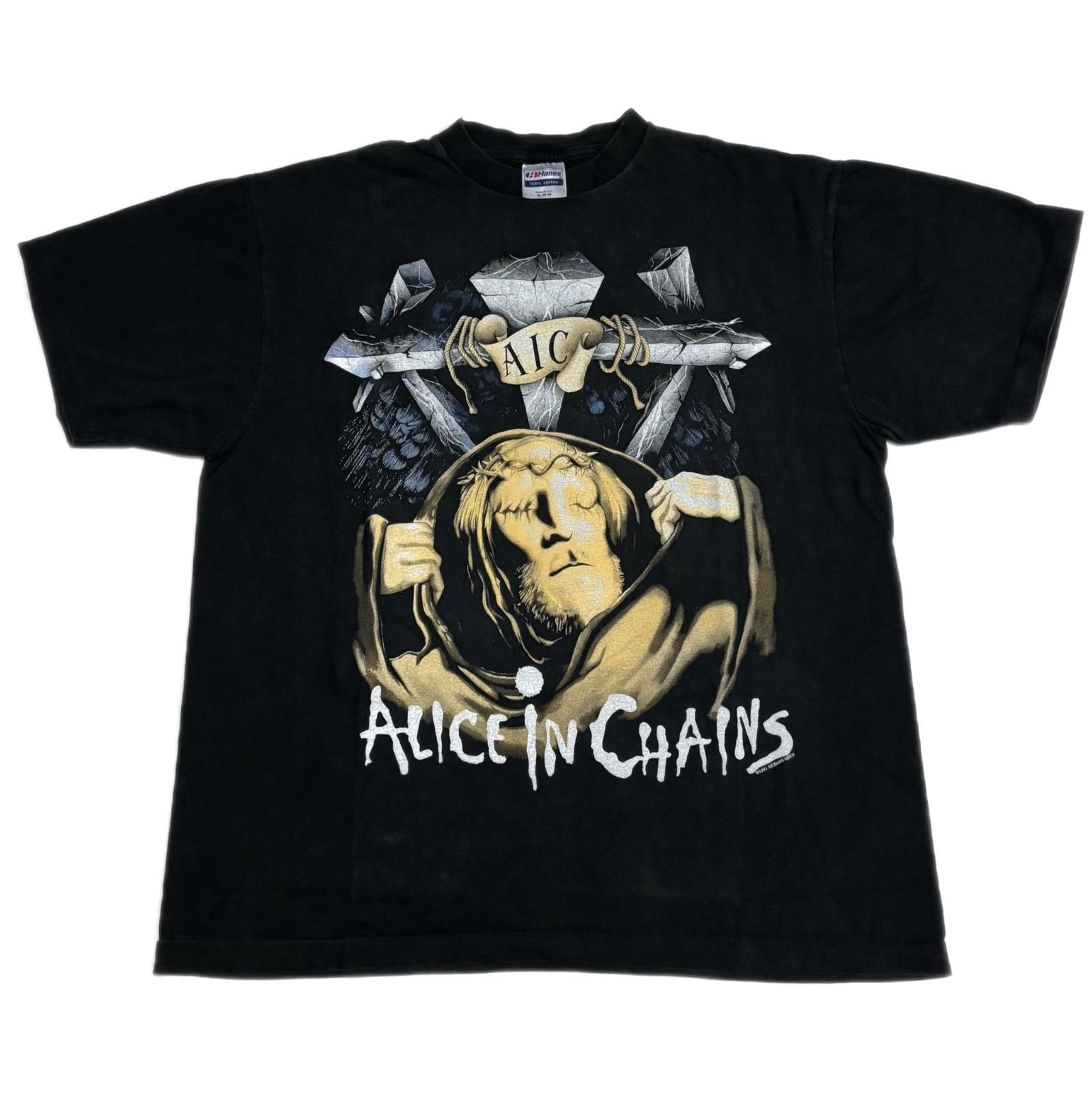 VTG ALICE IN CHAINS BLEED THE FREAK 1991 90s Band Tour RARE XL T-Shirt REPRINT Unisex T-Shirt L