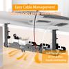 No Drill Sturdy Steel Under Desk Cable Management Tray Cord Hider Raceway Metal Cable Tray Strip Cord Holder for Wire Management
