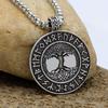 Men Viking Tree Of Life Pendant Necklace Retro Norse Mythology Jewelry Accessory For Male Fashion Gift