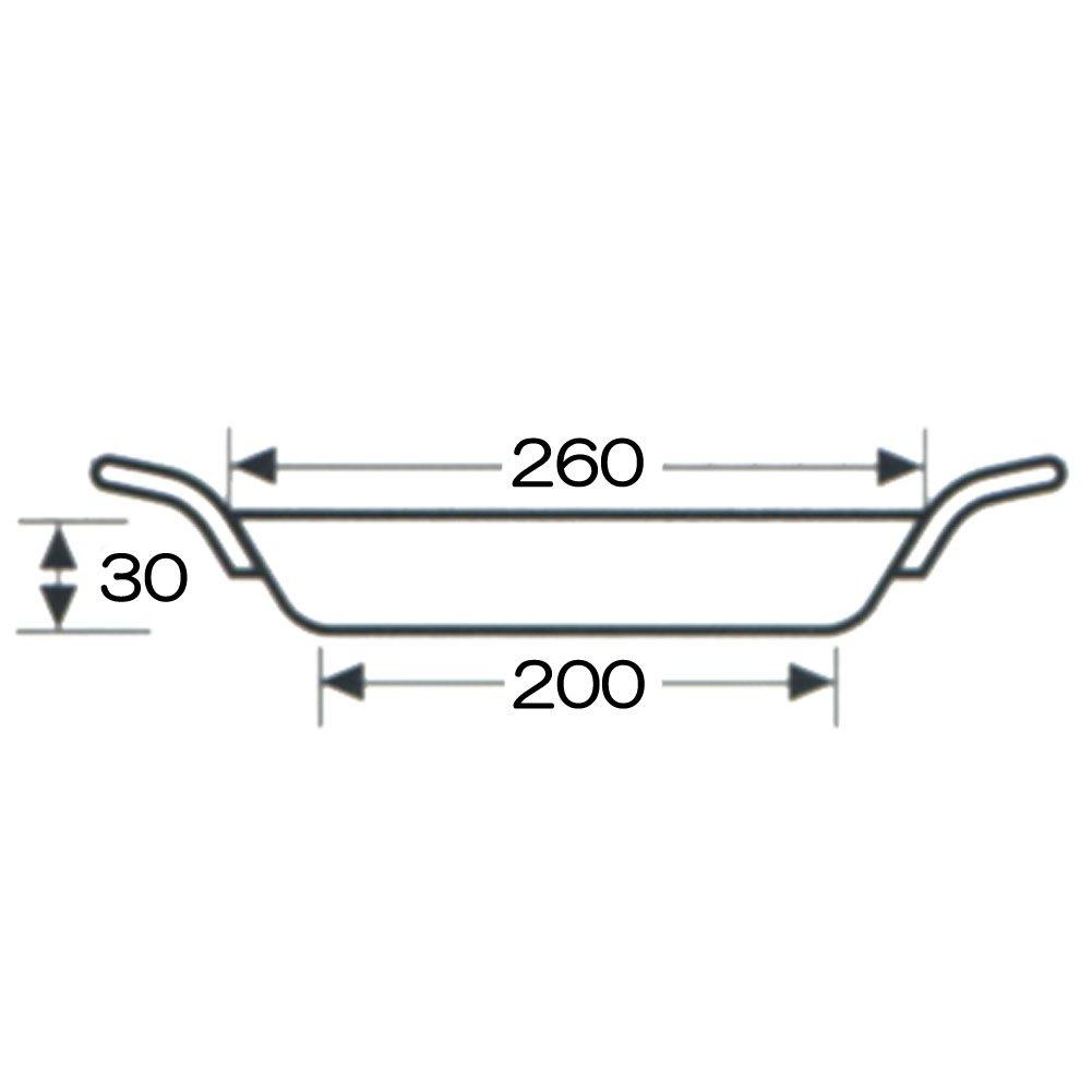 Akagawa Machinery Manufacturing Co., Ltd. Paella Pan, Iron, 26cm, 77868