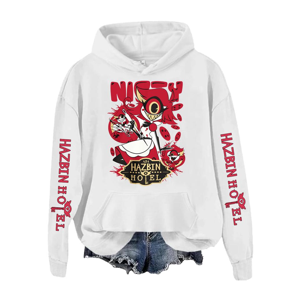 Hazbin Hotel Niffty Hoodie Mann Frau Harajuku Langarm Pullover Tops Sweatshirt Geschenk