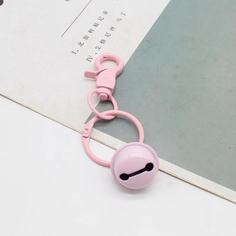 2024 New Sweet Candy Colored Bell Accessories Keyrings Colorful Metal Cute Keychain DIY Handmade Bag Car Key Decoration Gifts