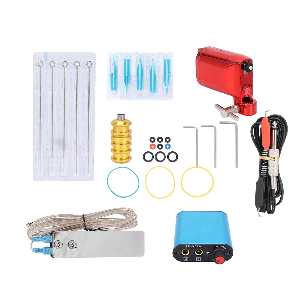 Tatoo Set Professional Tatoo Motor Machine Liner Shader Needle Kit Tool Set 90‑265VUS Plug