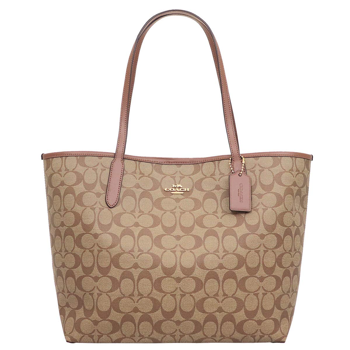 

Сумка F05696 5696 Хакі x Saddle Signature з ПВХ шкіри Open City Tote жіноча [Coach] (Сумка) 2 [Агентство з продажу] [Бренд] [Агентство] бежевий