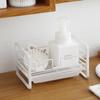 Rustproof Metal Countertop Sponge Holder Removable Drain Tray for Kitchen Sink Dish Cleaning Tools Storage
