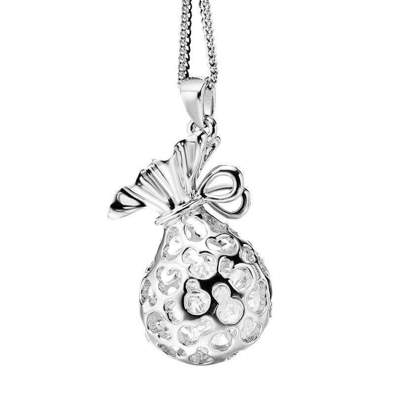 

Versatile Pendant Long Necklace For Women Perfect For Weddings And Travel Memories Stylish Gift платиновий