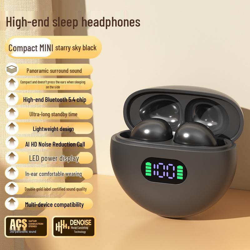 2025 Smart Wireless Bluetooth Earphones with Digital Display, Long Battery Life, and Comfortable Sleep Design