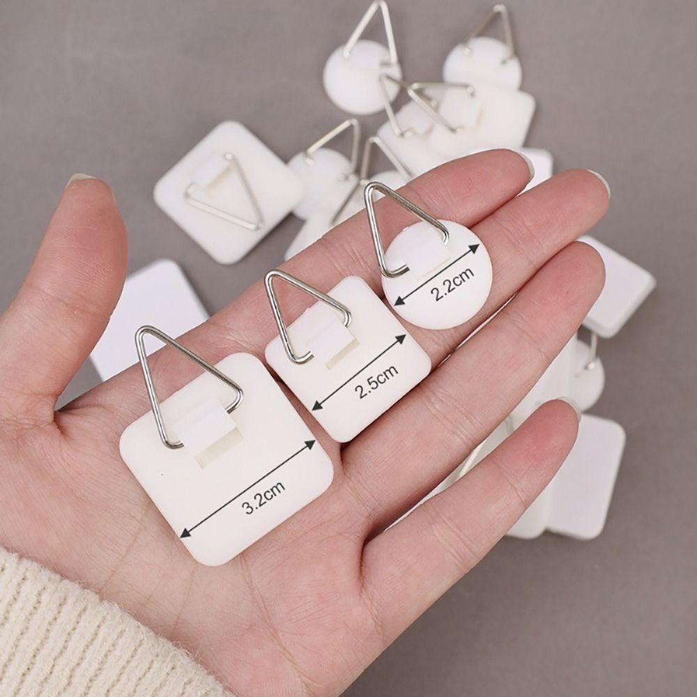 10Pcs Self-adhesive Plate Hanger Picture Rack Plate Storage Hooks  for Art Photo Frames Hanging