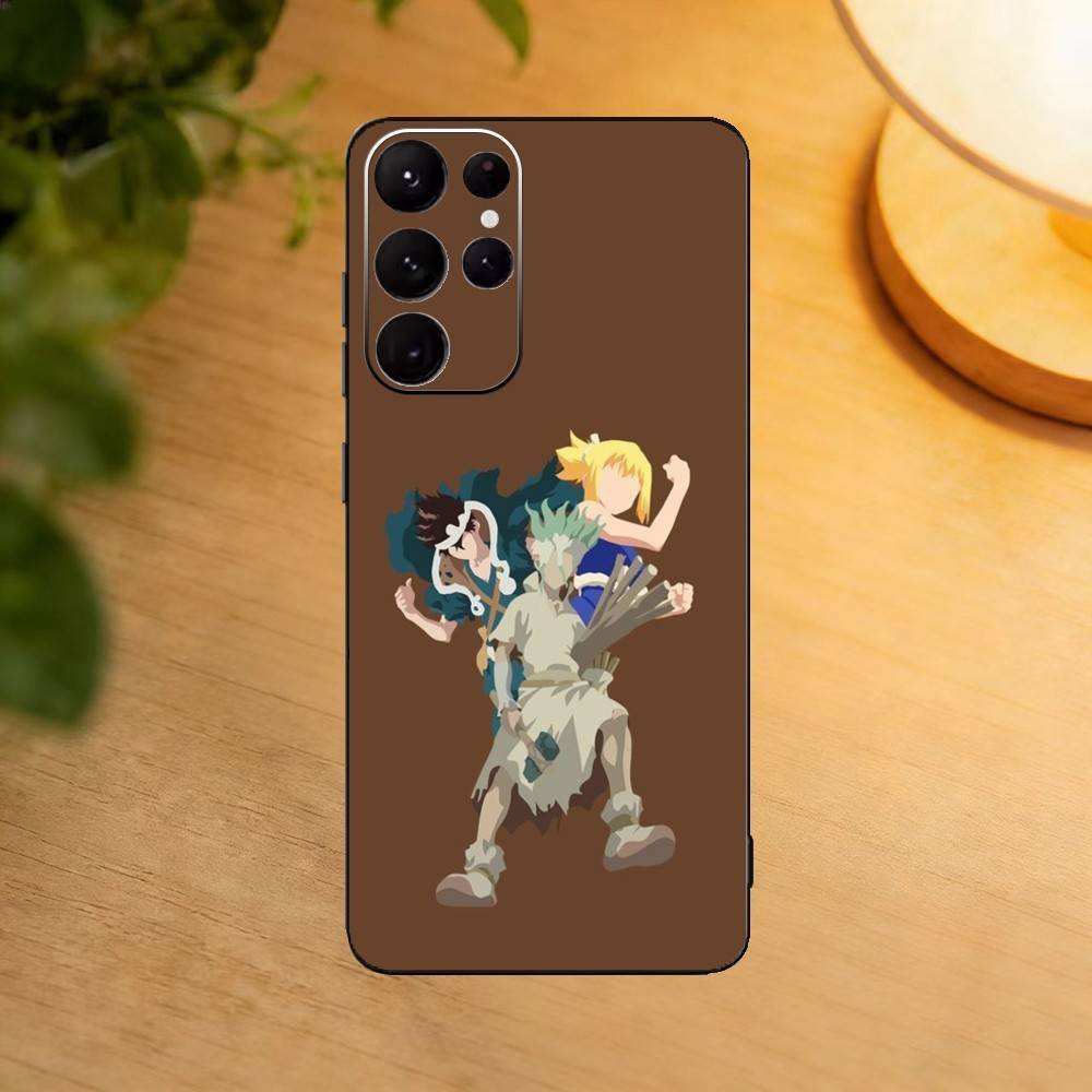 

D-Dr S-STONE Phone Case For Samsung S25,S24,S21,S22,S23,S30,Ultra,S20,Plus,Fe,Lite Black Shell Samsung S26Plus