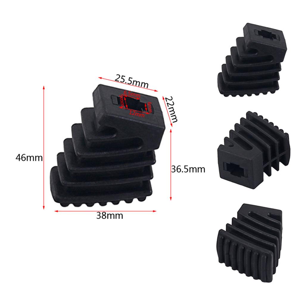 3 buc Picioare de cauciuc negre pentru rack de tobe, protectoare pentru picioarele tobelor de percuție pentru hardware de tobe, suport pentru cinele, suport rack, durabil