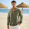 Giacca Antivento Leggera con Cappuccio da Uomo con Chiusura a Zip e Coulisse Regolabile