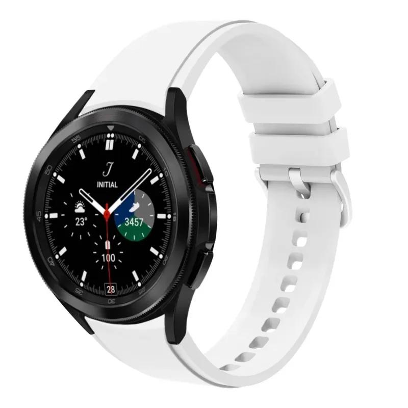 Classic Strap For Samsung Galaxy Watch 4 Classic 46mm 42mm 6 43mm 47mm 5 Pro 45mm Silicone Bracelet Correa Galaxy Watch 4 44mm 40mm Band