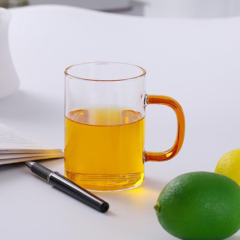 Transparent Glass Cup With Handle Water Tea Milk Coffee Mug Durable Beer Wine Juice Drinks Cup Glass Drinkware