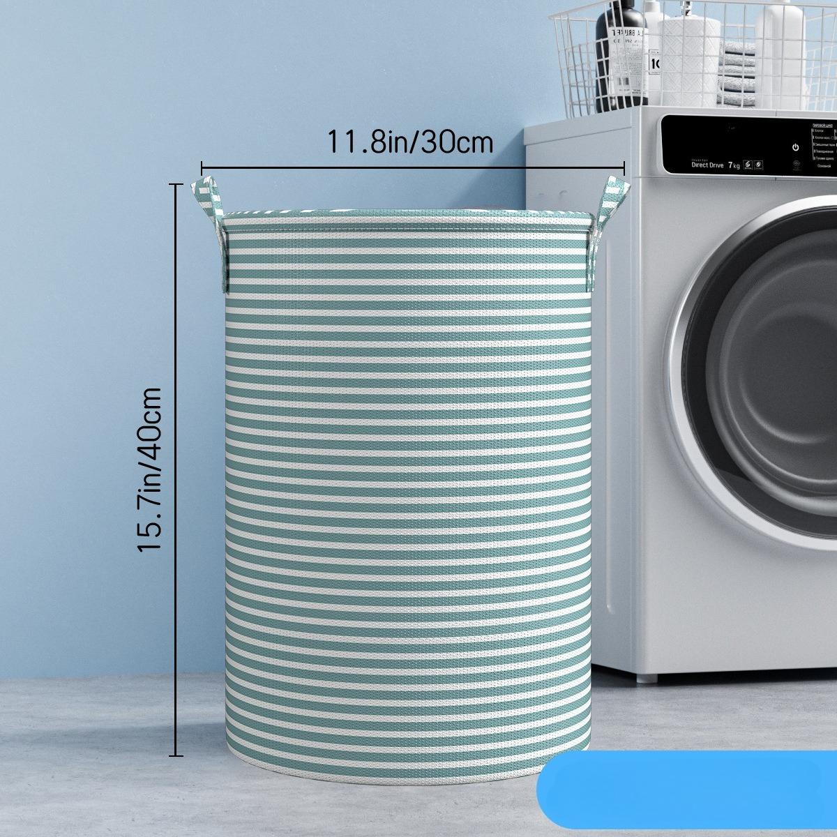 

Складная минималистичная полосатая корзина для белья, многоцелевой складной органайзер для хранения вещей в ванной комнате, спальне, игрушечной одежде для дома, 1 упаковка