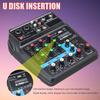 Portable 4 Channels Audio Audio Mixer A4 Sound Mixing Console bluetooth Record 48V Phantom Powe EffectsMixer with USB New