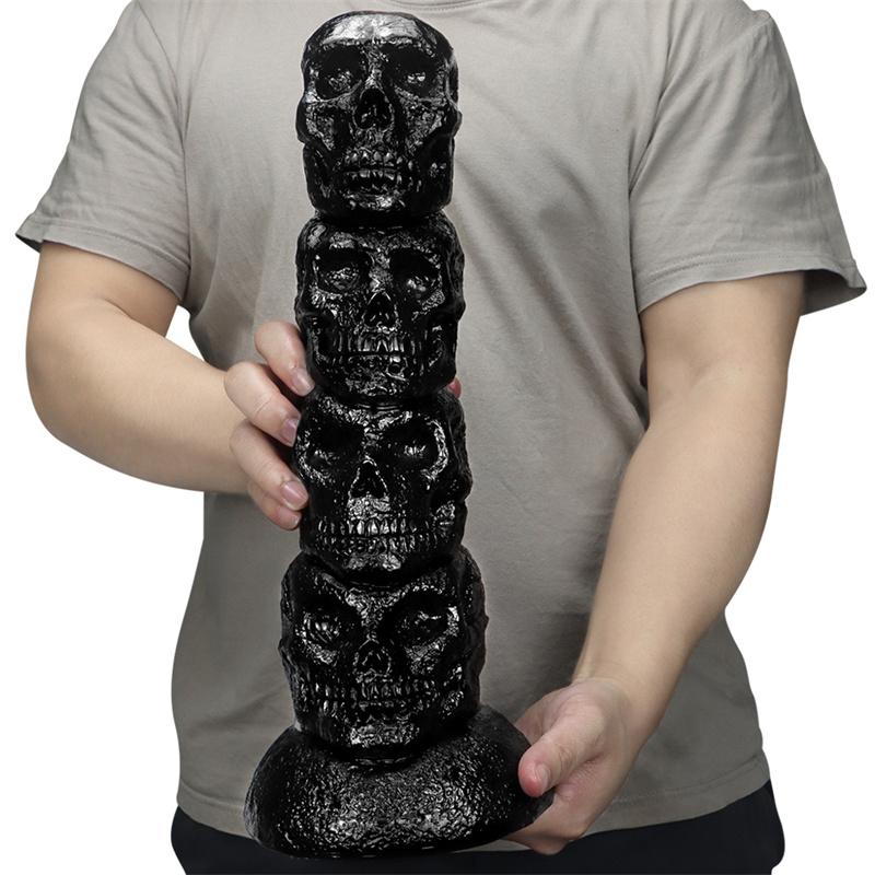 11cm Skull Oversized Anal Plug Penis Shaped Anal Plug Alternative Anal Dilator Huge Chrysanthemum Masturbation Device