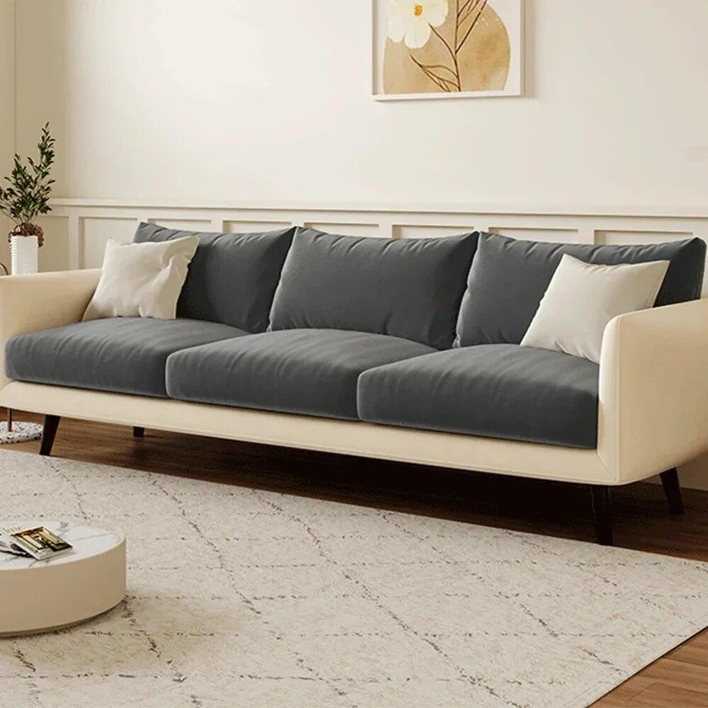 Super Soft Velvet Couch Covers for Sofas Stretchy Sofa Cover Removable Anti-dust Sofa Cover Living Room Solid Colors Pets Dogs