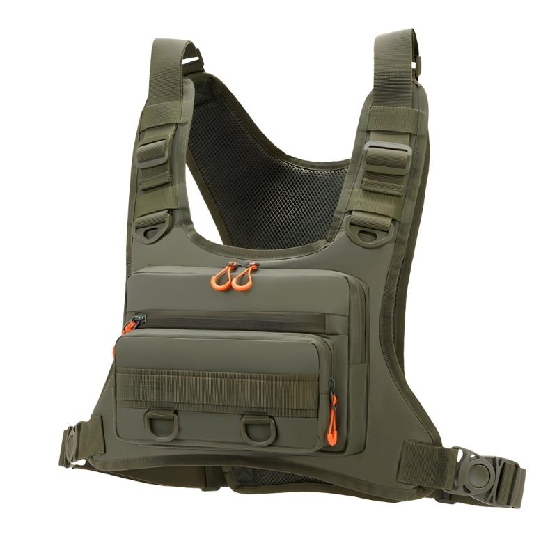 Fishing Chest Bag Splashproof Outdoor Travel Sports Vest Bags Multiple Compartment Chest Pack for Men And Women