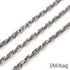Chaîne Cœur en Acier Inoxydable de 0,5/1 Mètre Chaîne Cubaine Chaîne Punk de Base pour la Fabrication de Colliers Bracelets Bijoux Accessoires
