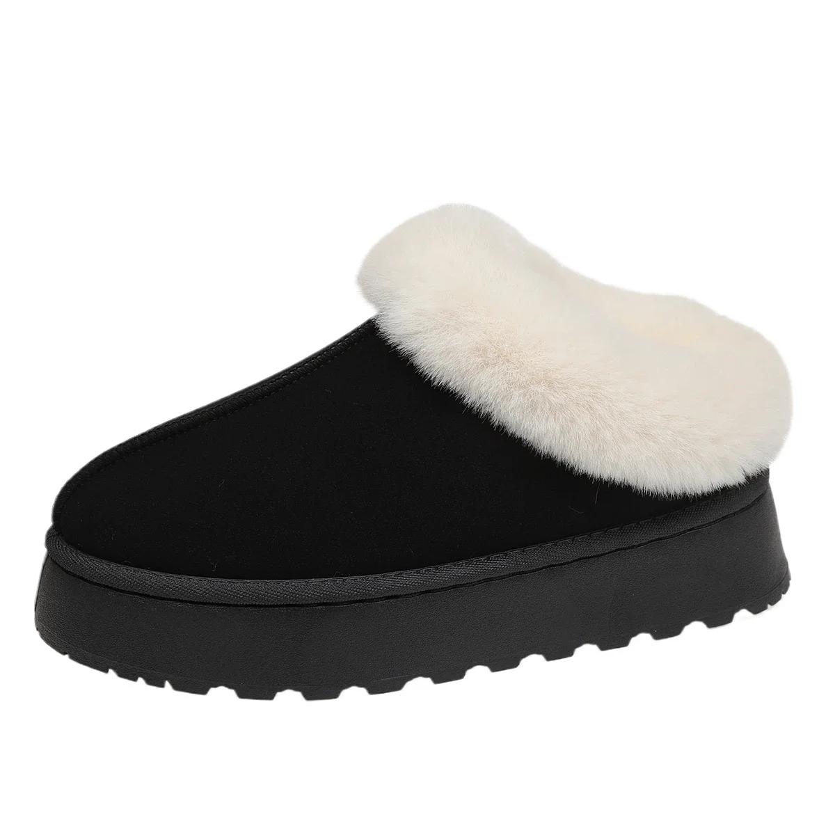 

Мода 2024Новинка, хит продаж, зимние женские ботинки, туфли на плоской подошве с круглым носком для женщин, туфли на платформе без застежек, классические ботинки для отдыха на открытом воздухе 43 чёрный