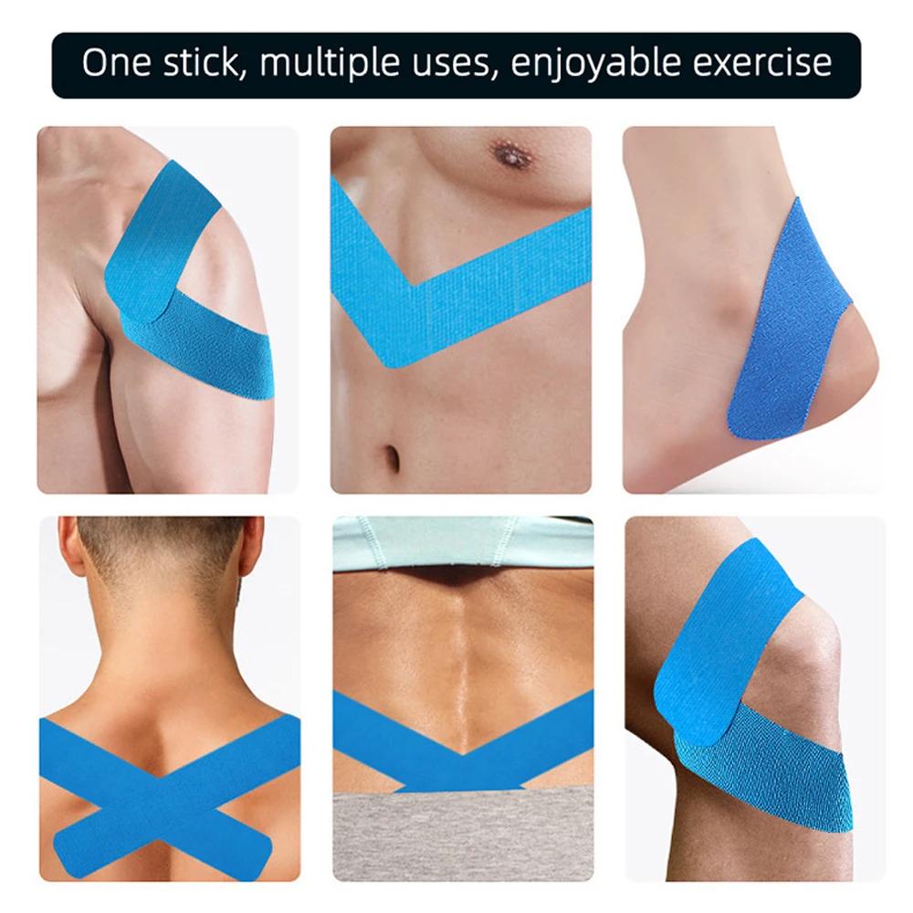 1/5/10/15/20Pcs Pre-Cut Kinesiology Tape For Knee Waterproof Athletic Sports Tape Long-Lasting Joints Muscle Support