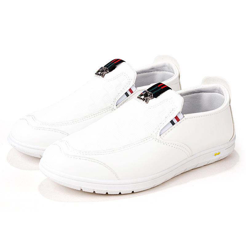 Summer new leather shoes men's casual shoes business hollow breathable men's shoes soft sole comfortable dad leather shoes