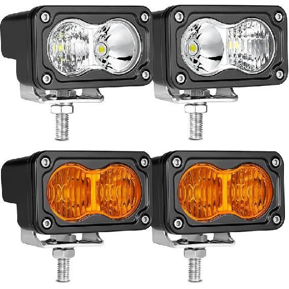 3 Inch Driving Lights 2Pcs 40W LED Pod Light Off Road Spot Light Bar Super Bright Work Flood Light Cube Combo LED Bumper Lights Fog Light For Truck