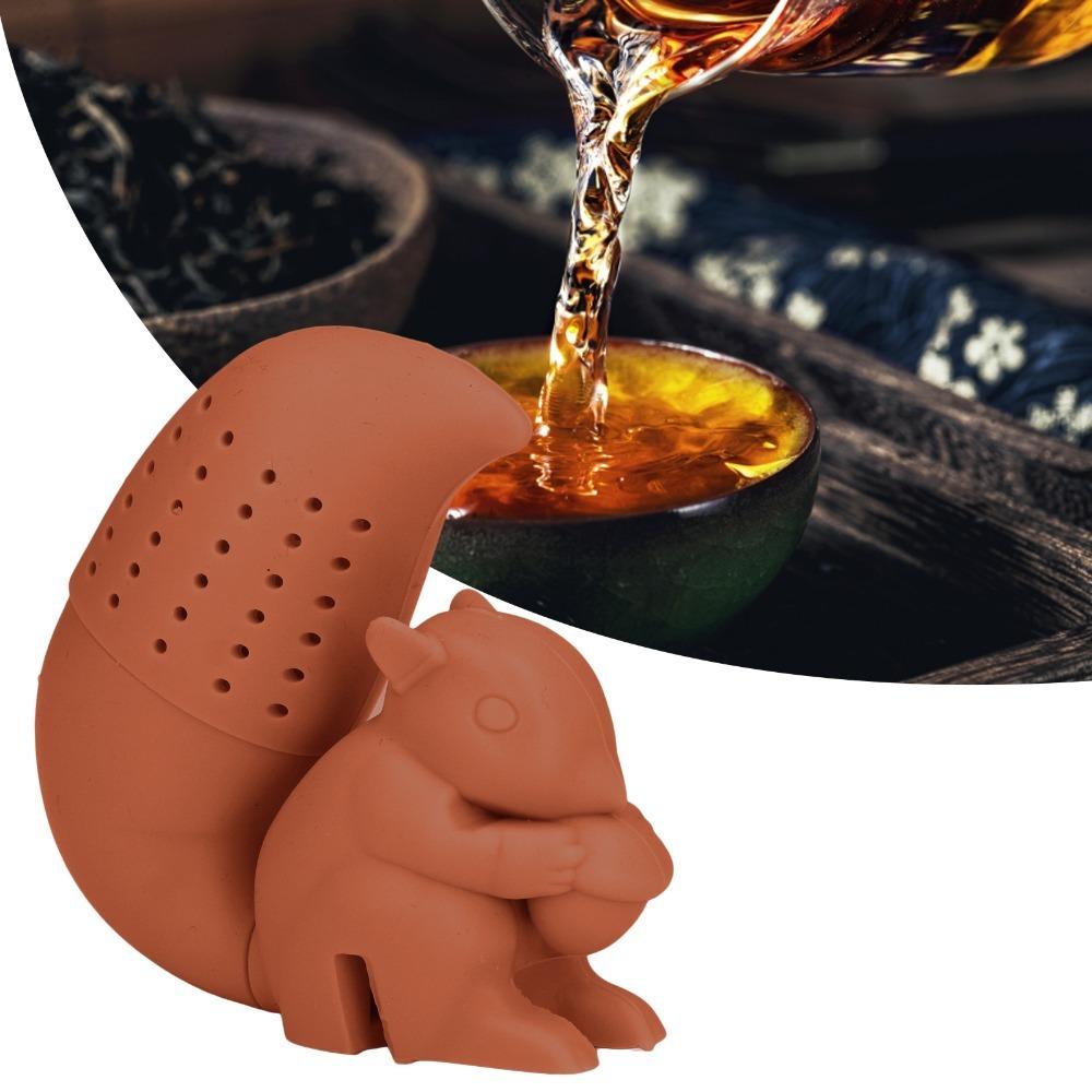 Silicone Squirrel Tea Infuser Food Grade Squirrel Tea Filter Squirrel Tea Strainer Tea Brewing