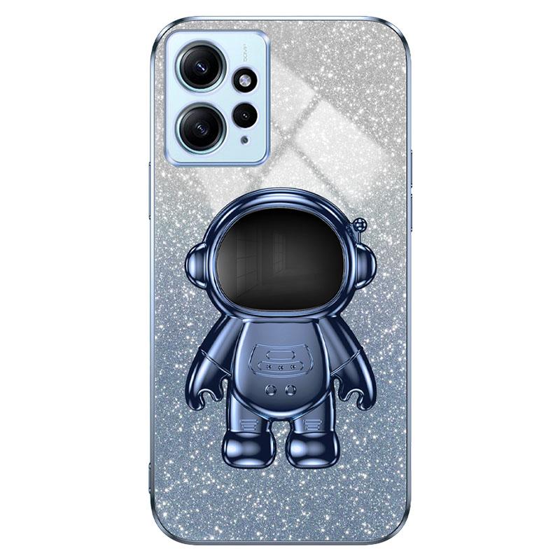 For Xiaomi Redmi Note 12 4G Case Cute Astronaut Kickstand Anti-drop Cell Phone Cover