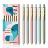 SUNEE Gel Black Smooth Cute and Beautiful Perfect for and Morandi Colors Pens, 6-Pack, 0.5mm, Quick-Drying Ink, Writing, Design, School, Office,