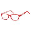 Flexible Children' Clear Lens Rectangular Glasses Frames + Sunoptic K5A Elastic Band, Navy Blue