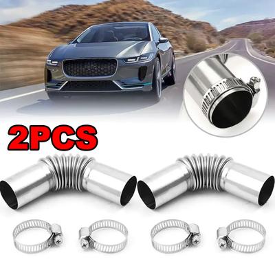 1/2PCS 25mm Elbow Air Diesel Parking Heater Exhaust Pipe Connector with Clamp for Webasto Diesel Boat Heater