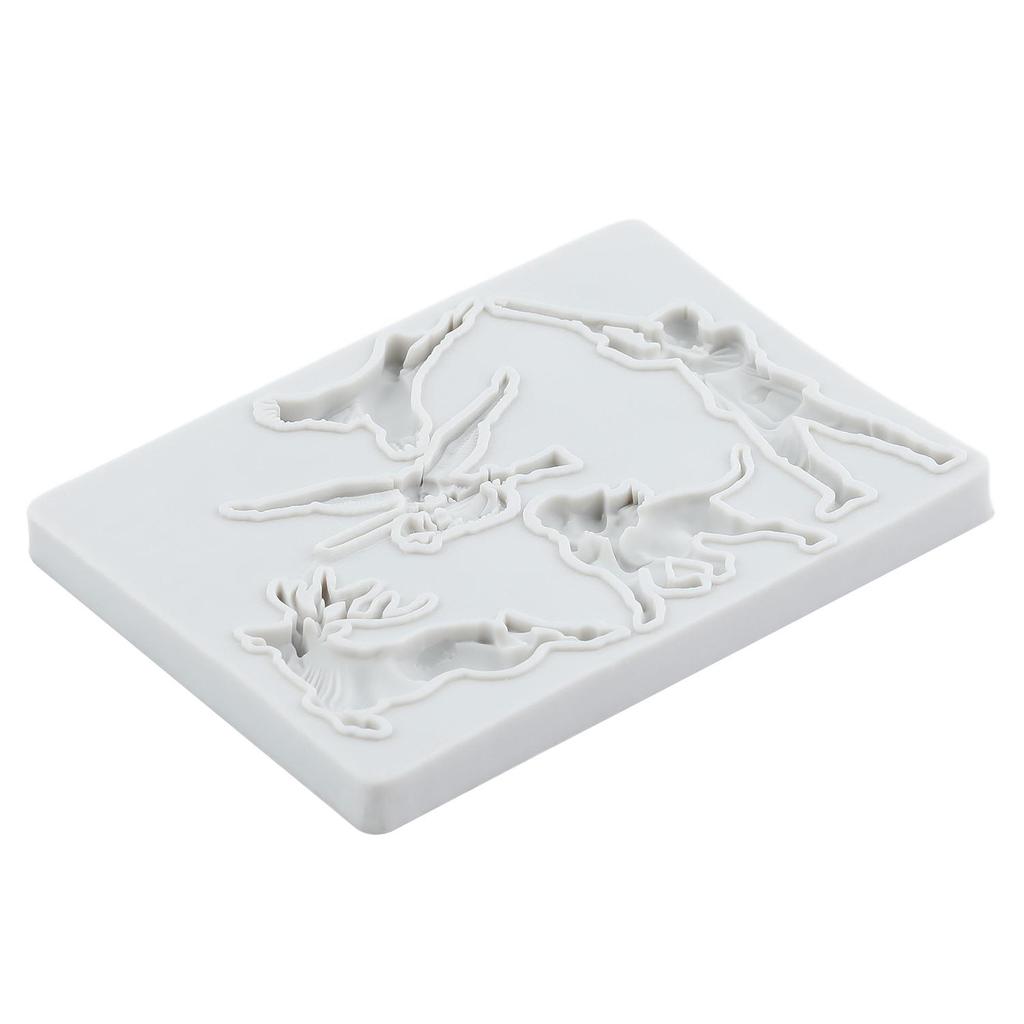 Hunter Animals Silicone Molds Deer Dog Owl Bird Fondant Mold Cake Decorating Tools Cupcake Topper Chocolate Candy Craft Gum Paste Polymer Clay