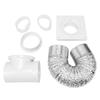 Dryer Vent Wall Plate Elbow Kit 4in 90 Degree All in One Connector Hose Set for Tight Space Secure Seal to Prevent Leaks