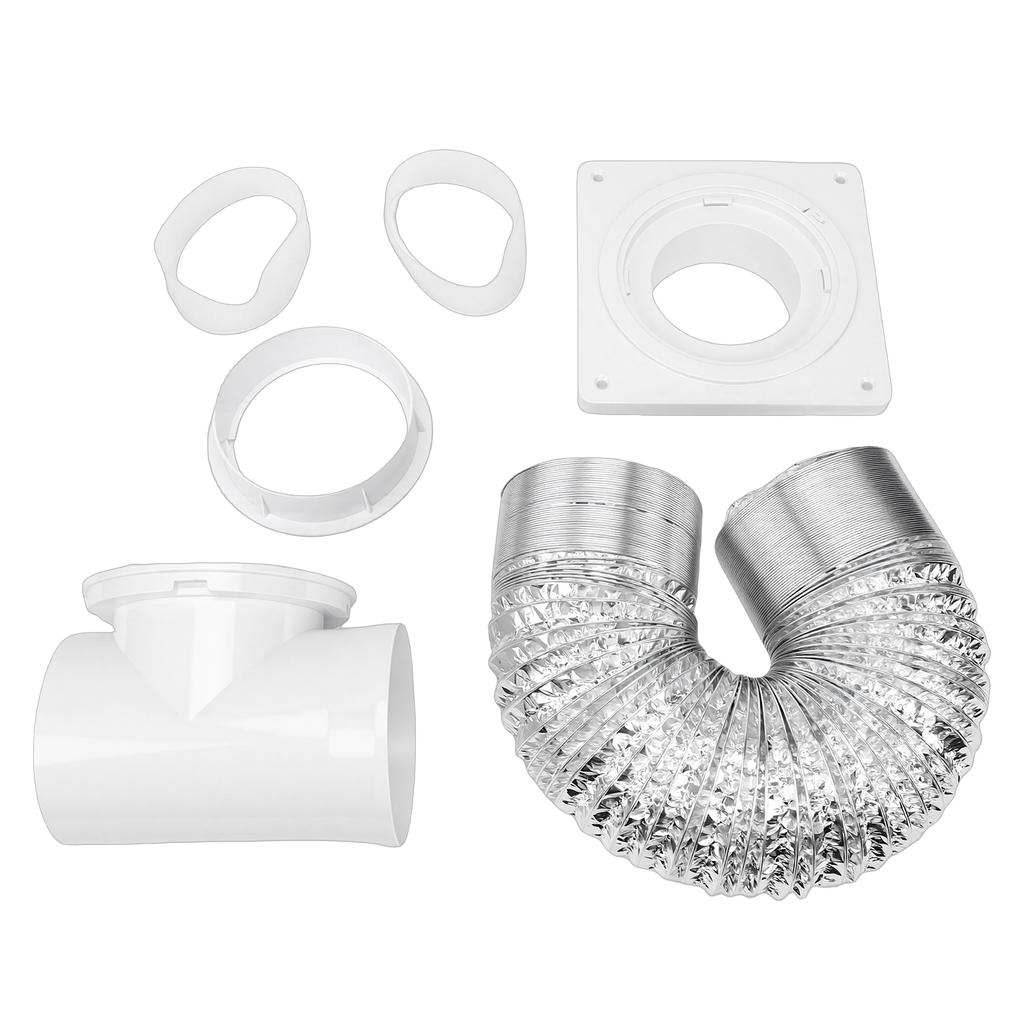 Dryer Vent Wall Plate Elbow Kit 4in 90 Degree All in One Connector Hose Set for Tight Space Secure Seal to Prevent Leaks