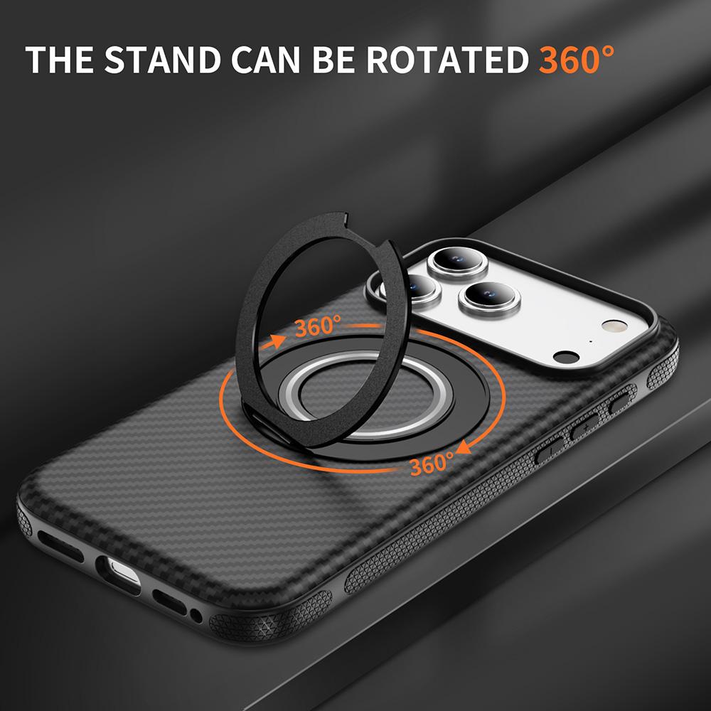 Ring Kickstand Magnetic Phone Case For Apple iPhone 17 Air 16 15 14 13 12 11 Pro Max Plus Anti-Slip Shockproof Protective Shell