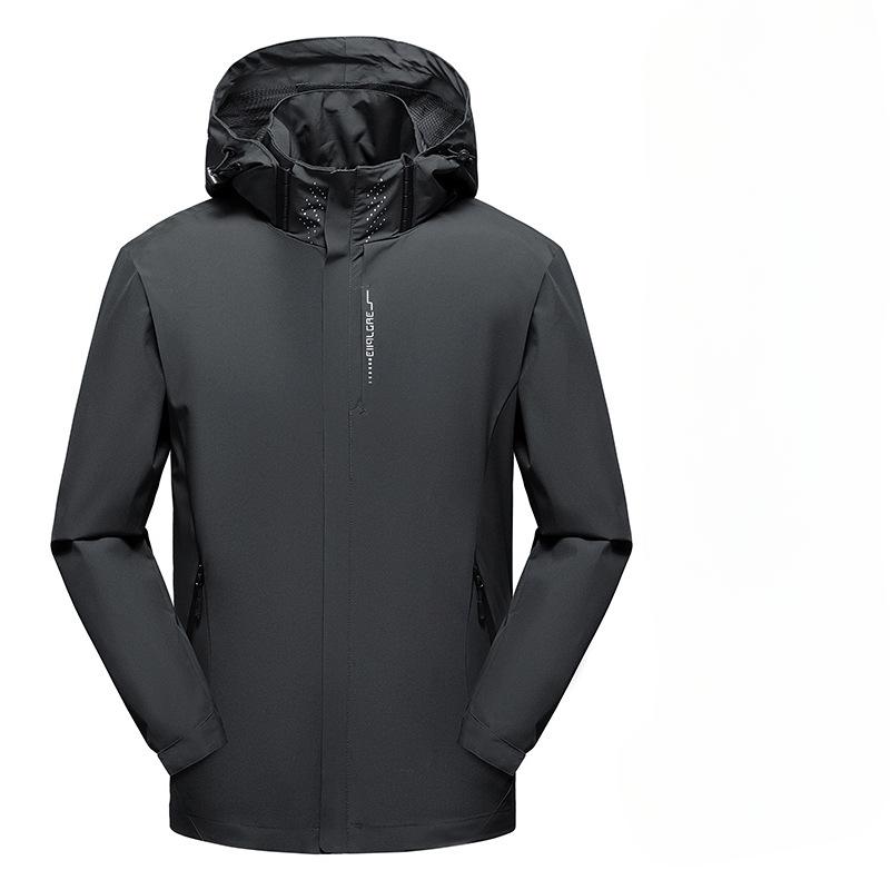 New Windproof and Waterproof Jacket Men's Hood-removable Windbreaker Outdoor Casual Jacket Sports Jacket