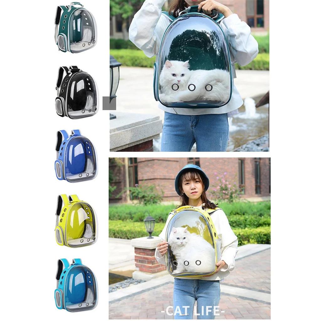 Cat Bag Breathable Portable Pet Carrier Bag Outdoor Travel Backpack For Cat And Dog Transparent Space Pet Backpack