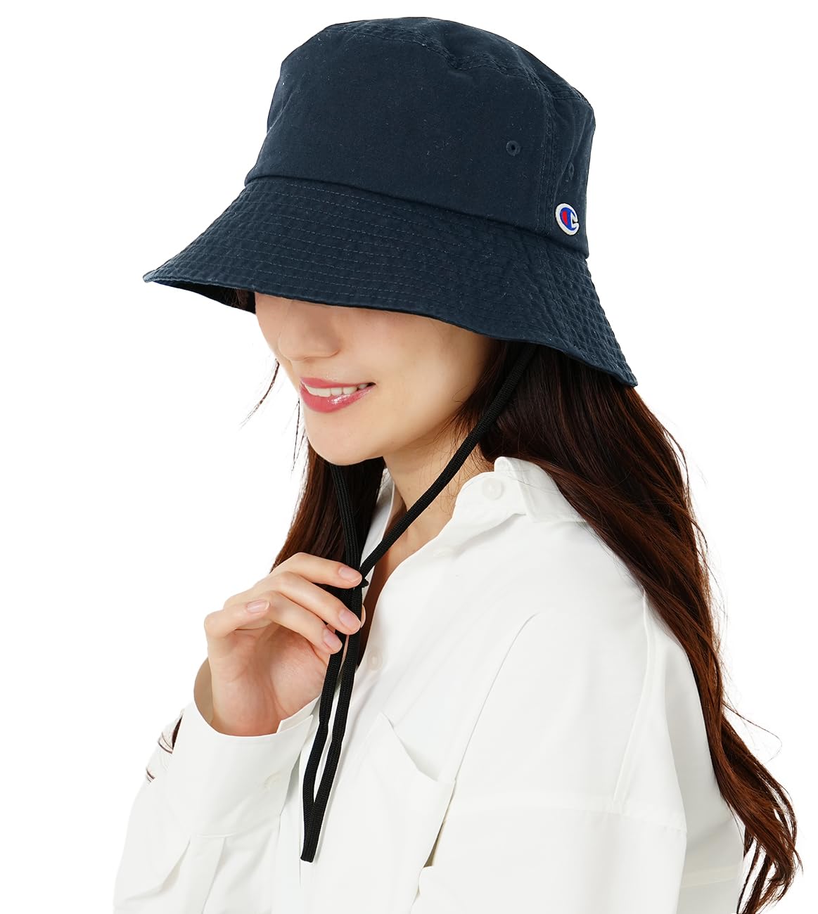 

Шляпа Champion с глубоким ведром до подбородка, защита от ультрафиолета, для маленького лица, гольф, на шнурке, женская шляпа, поля, поля, мужская, ремешок, шнурок, шляпа, стильная, бренд,