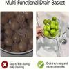 High-Quality, Versatile Kitchen Drain Basket - Multifunctional Plastic Strainer with Funnel for Vegetables, Pasta, Fruit & Salad