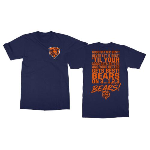 Chicago Bears Good Better Best Unisex T-Shirt Fan Quote Front Back Print
