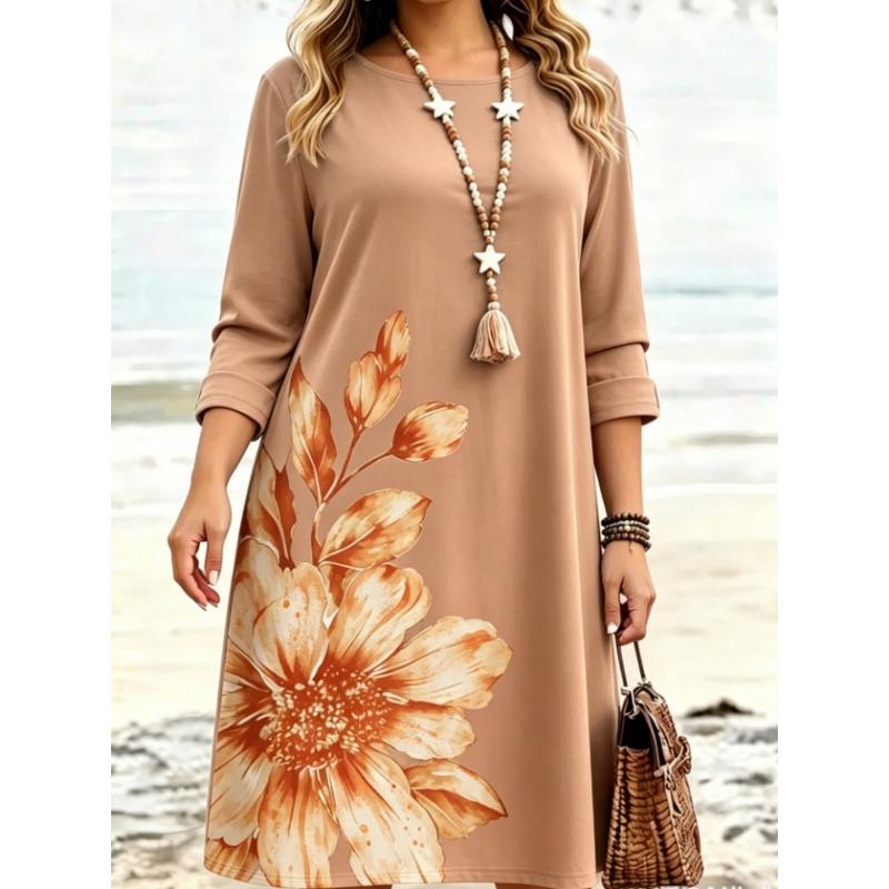 Autumn and winter women's long-sleeved casual dress