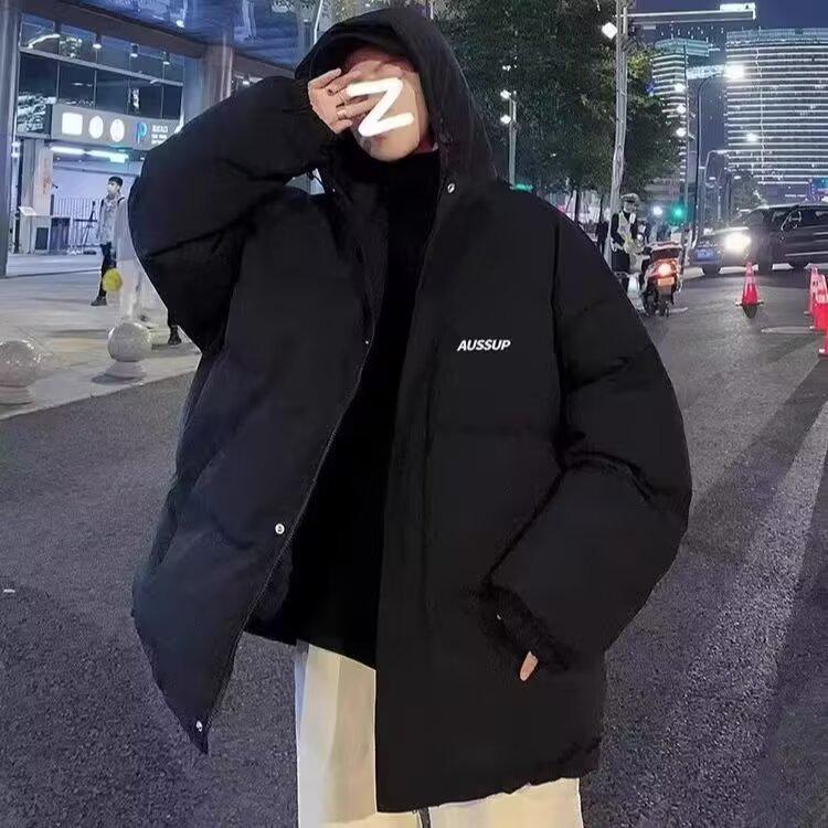Trendy Brand Men's Korean Style Thick Cotton Hooded Puffer Jacket for Autumn/Winter - Casual Student Fashion.