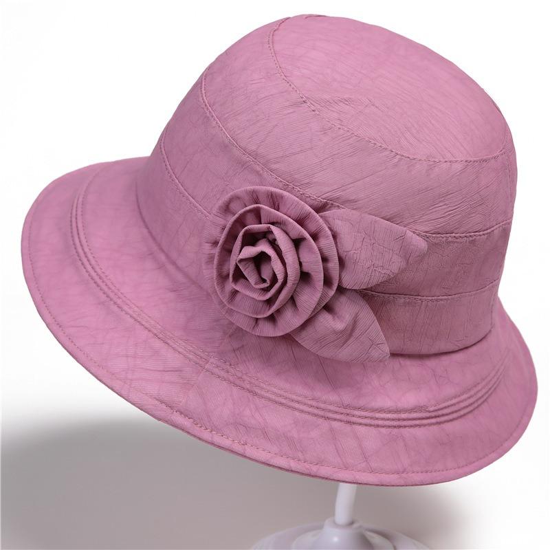 Hat Women's Thin Cloth Hat Spring and Summer Bucket Hat Sun Hat Flower Pot Hat Sun Hat