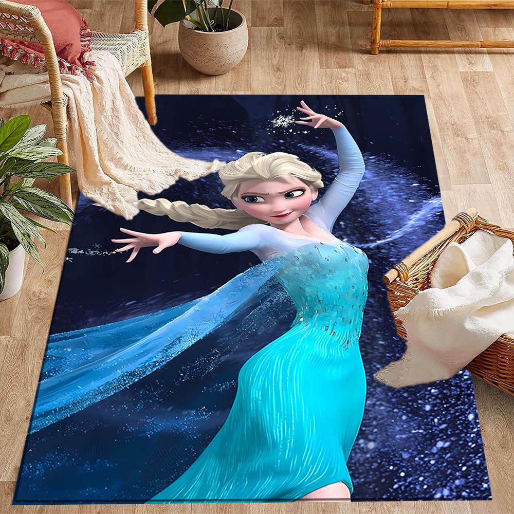 Elsa's Magical Ice Garden Floor Mat Perfect for Balcony Dormitory Entryway Game Room Antislip Carpet Office home decor