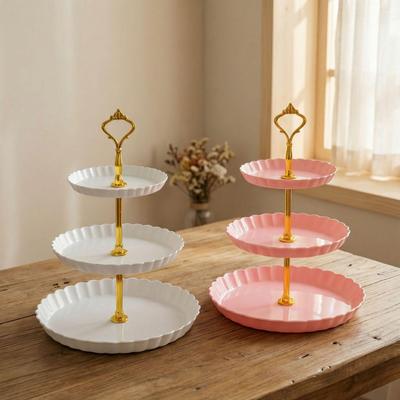 Elegant Three-tier Fruit & Candy Display Stand