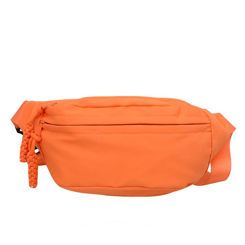 

Korean version of simple nylon cloth small bag women s 2024 spring and summer new textured wide shoulder strap single shoulder underarm помаранчевий