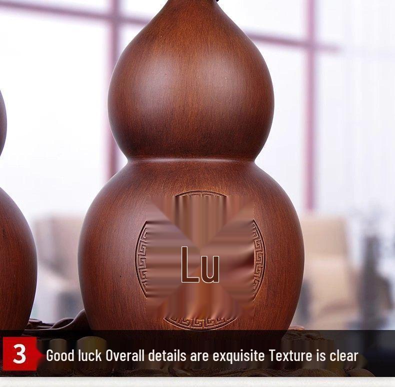 Prosperous Double Fortune Gourd Ornament for Living Room or Entrance Decoration